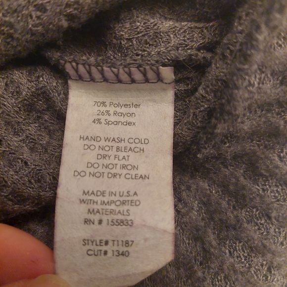 Forever 21 Grey Wrap Front Soft Waffle Knit Oversized Sweater Size Small - Picture 8 of 9